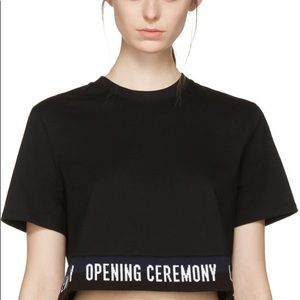 Opening Ceremony Elastic Logo Band Crop Top